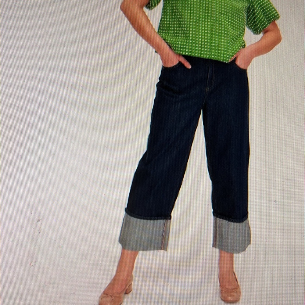 KATE SPADE New York ♠️Women’s High-Rise Straight Leg Wide Cuff Jeans - Picture 3 of 8